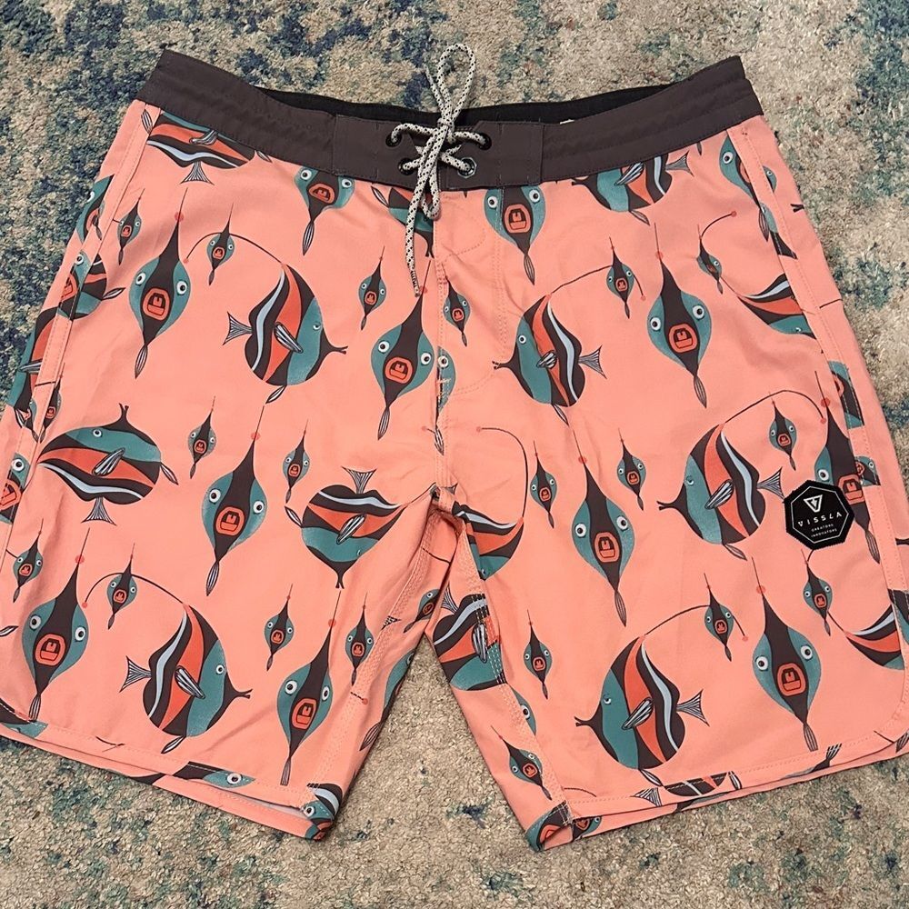 VISSLA MEN'S CORAL REEFER BOARD SHORTS SZ 32